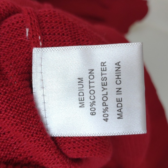 Boca Classics Men's Red Knit Long Sleeve Crewneck Pullover Lightweight Sweater M - Picture 9 of 10